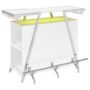 Araceli Freestanding LED Home Bar Cabinet White High Gloss - 182355