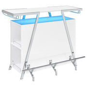 Araceli Freestanding LED Home Bar Cabinet White High Gloss - 182355