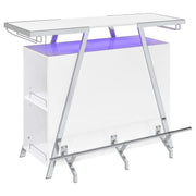 Araceli Freestanding LED Home Bar Cabinet White High Gloss - 182355