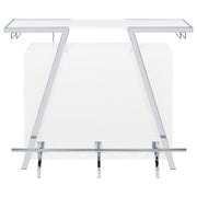 Araceli Freestanding LED Home Bar Cabinet White High Gloss - 182355