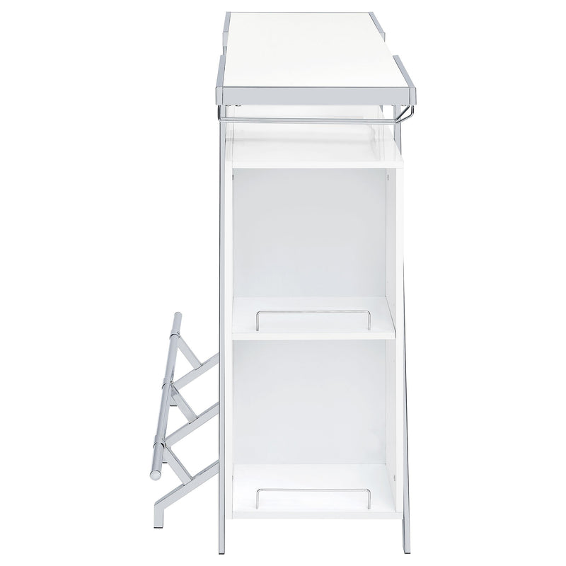 Araceli Freestanding LED Home Bar Cabinet White High Gloss - 182355