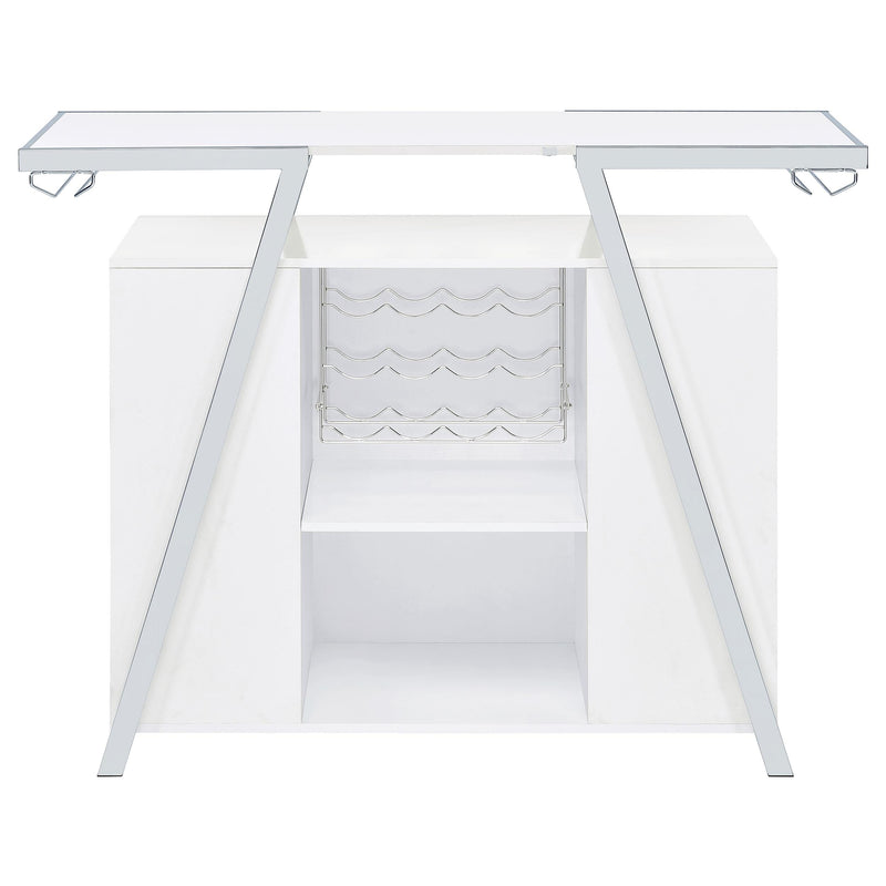 Araceli Freestanding LED Home Bar Cabinet White High Gloss - 182355