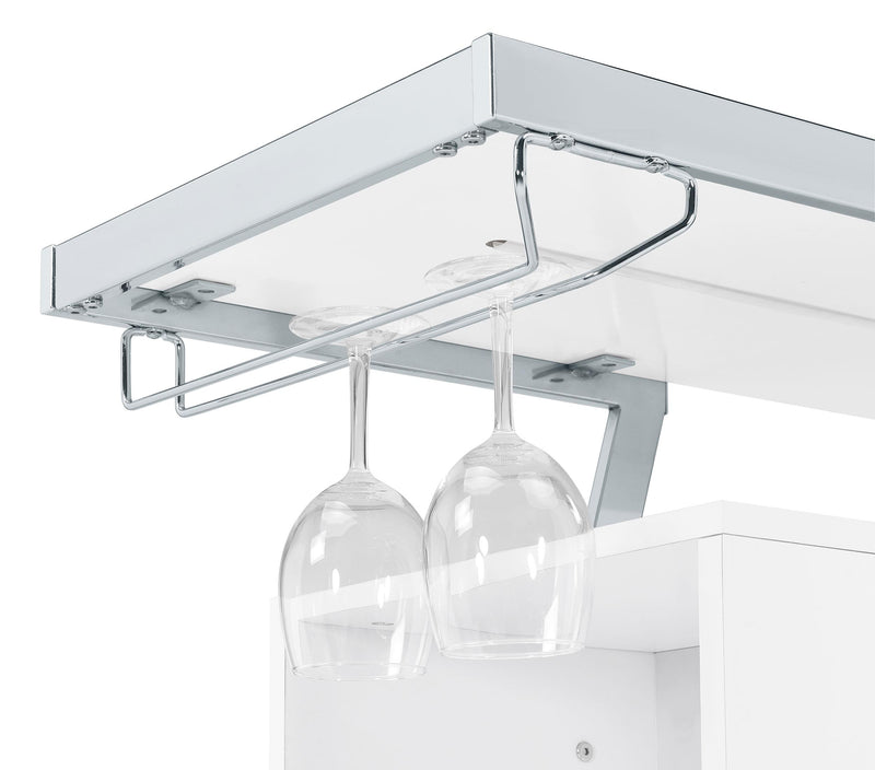 Araceli Freestanding LED Home Bar Cabinet White High Gloss - 182355