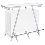 Araceli Freestanding LED Home Bar Cabinet White High Gloss - 182355