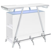 Araceli Freestanding LED Home Bar Cabinet White High Gloss - 182355