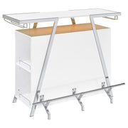 Araceli Freestanding LED Home Bar Cabinet White High Gloss - 182355