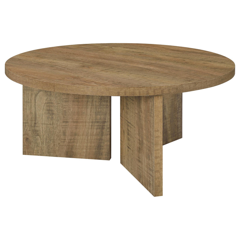 Aragon 2-Piece Round Coffee and End Table Set Mango - 706668-S2