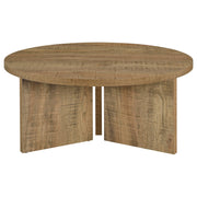 Aragon 2-Piece Round Coffee and End Table Set Mango - 706668-S2