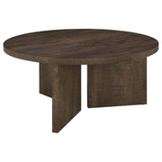 Aragon 3-Piece Round Coffee and End Table Set Dark Rustic Mango - 706658-S3