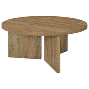 Aragon 3-Piece Round Coffee and End Table Set Mango - 706668-S3