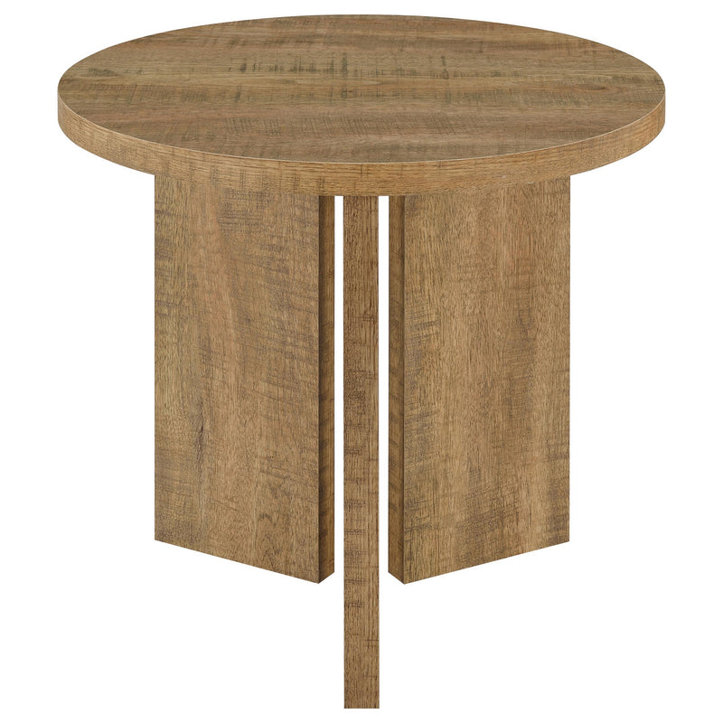 Aragon 3-Piece Round Coffee and End Table Set Mango - 706668-S3