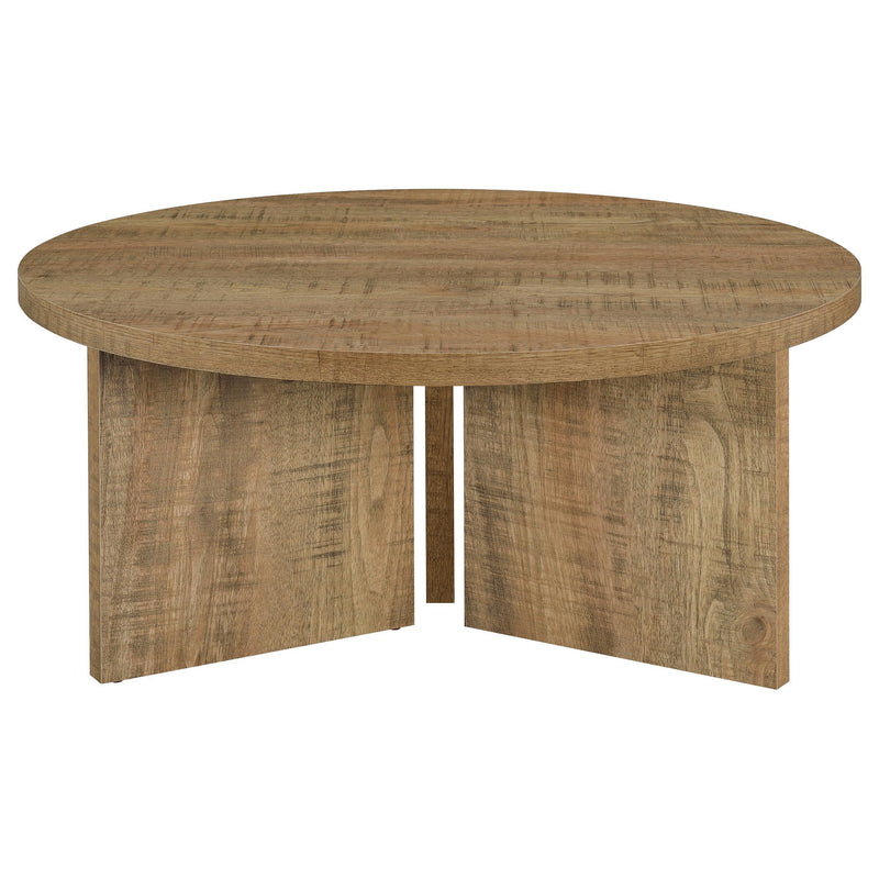 Aragon Round Panel Base Coffee Table Mango - 706668