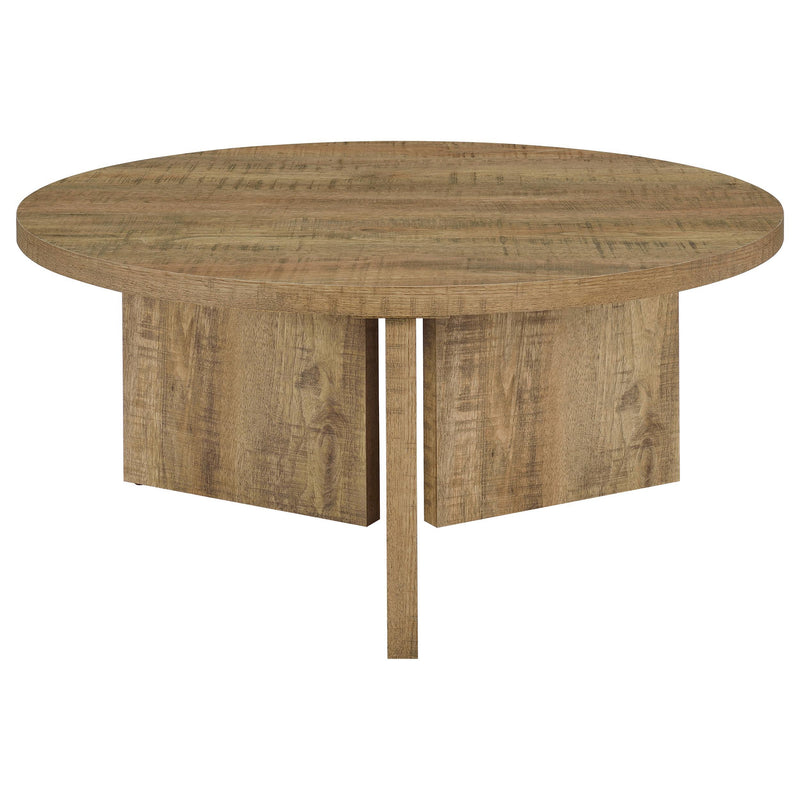 Aragon Round Panel Base Coffee Table Mango - 706668