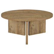 Aragon Round Panel Base Coffee Table Mango - 706668