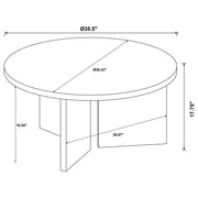Aragon Round Panel Base Coffee Table Mango - 706668