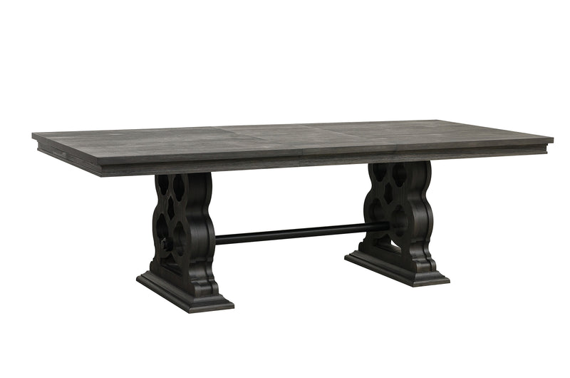 Arasina Dark Pewter Extendable Dining Set - Gate FurnitureDining Room Set