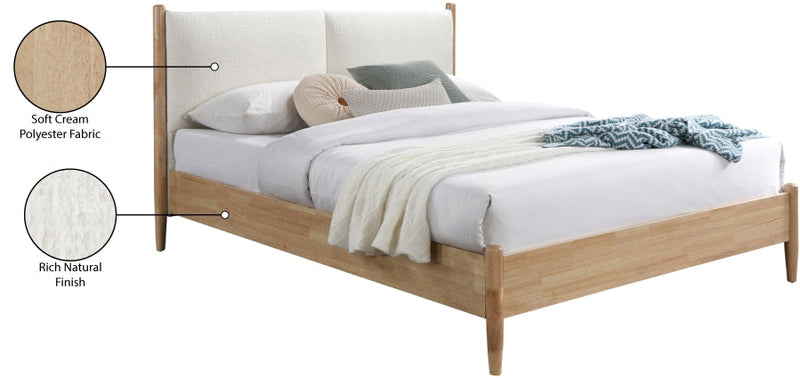 Arbor Fabric Upholstered Full Bed in Cream - ArborCream-F