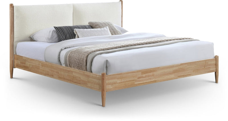 Arbor Fabric Upholstered King Bed in Cream - ArborCream-K