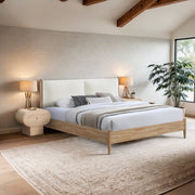 Arbor Fabric Upholstered King Bed in Cream - ArborCream-K