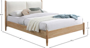 Arbor Fabric Upholstered King Bed in Cream - ArborCream-K