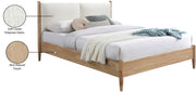 Arbor Fabric Upholstered King Bed in Cream - ArborCream-K