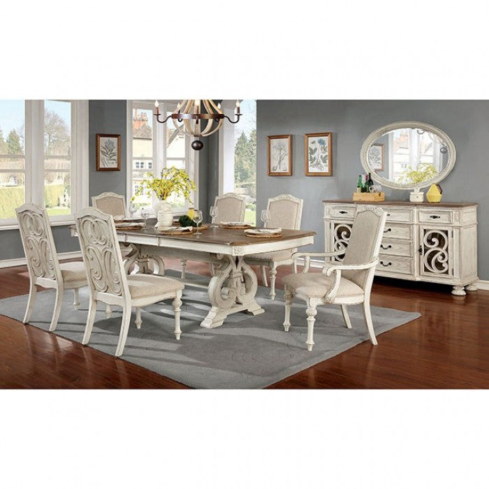 Arcadia Antique White Dining Table - CM3150WH-T-TABLE