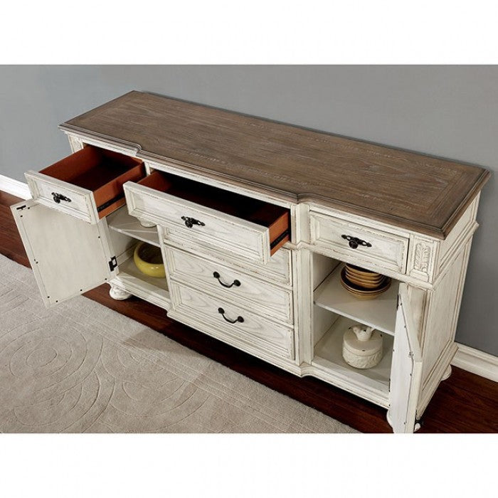 Arcadia Antique White Server - CM3150WH-SV