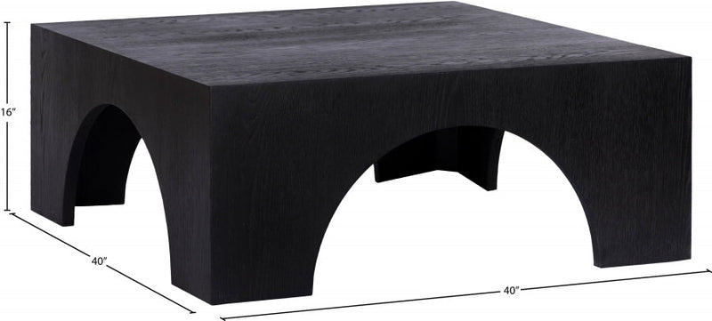 Arch Oak Wood Coffee Table in Black - 273Black-C
