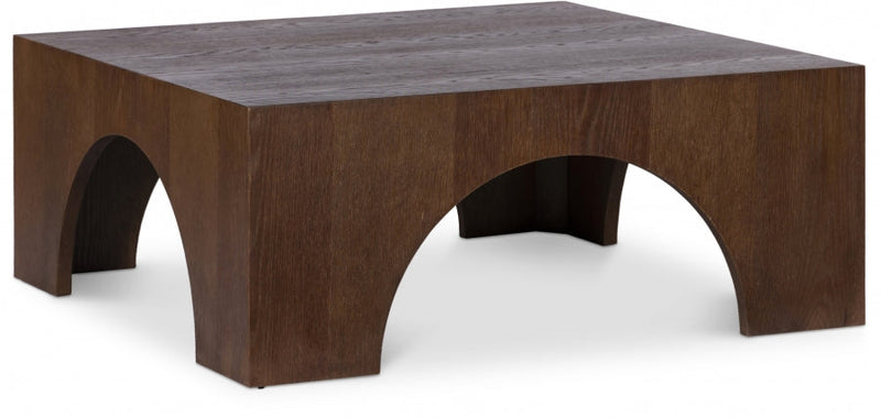 Arch Oak Wood Coffee Table in Brown - 273Brown-C