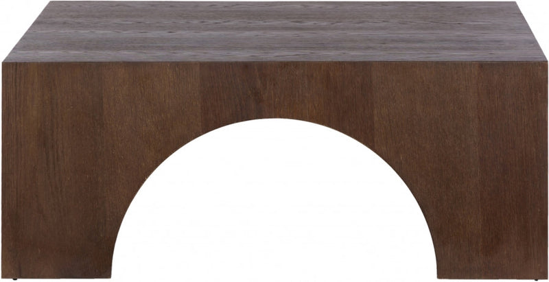 Arch Oak Wood Coffee Table in Brown - 273Brown-C