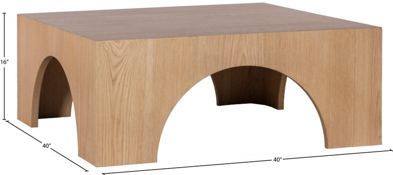 Arch Oak Wood Coffee Table in Natural - 273Oak-C