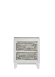 Arctic - Gray & White 2 Drawers Nightstand - B369-N