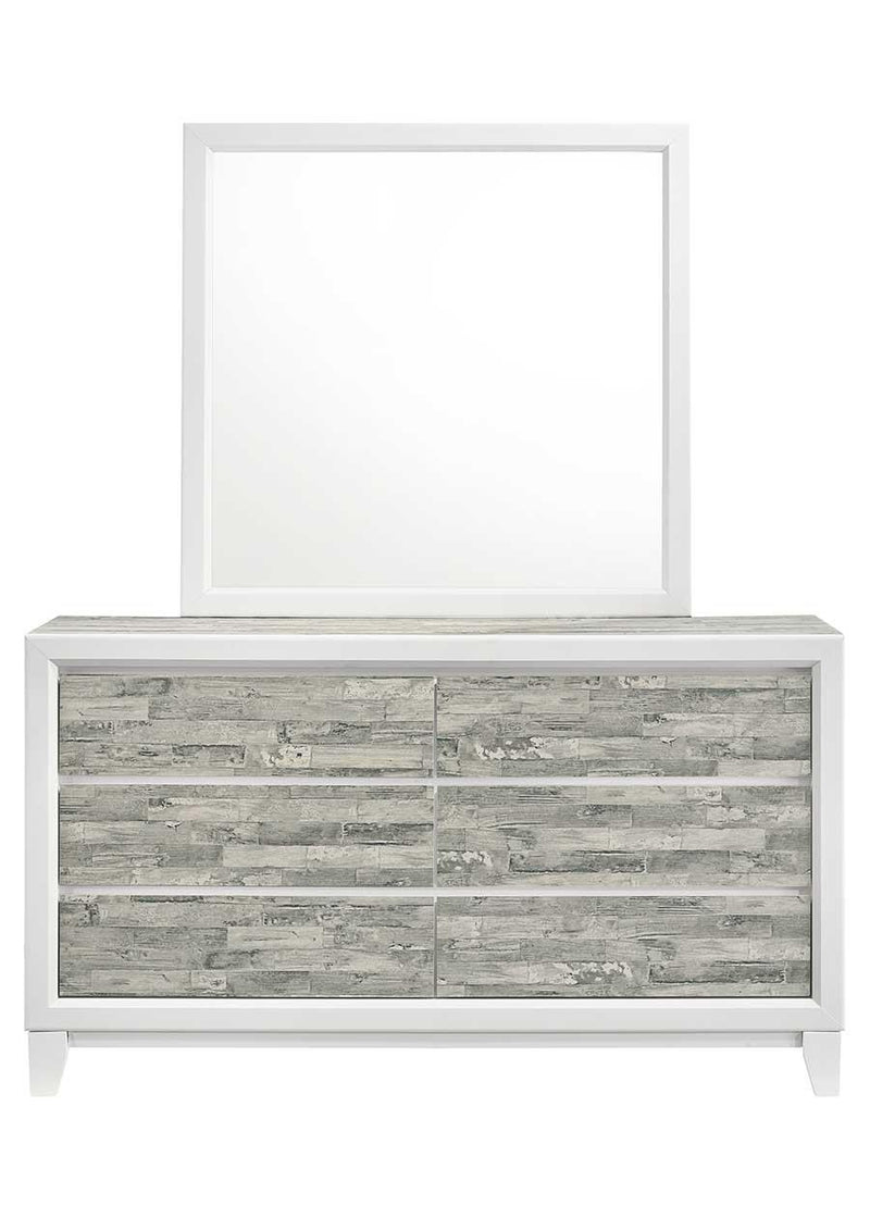 Arctic - Gray & White Mirror - B369-M