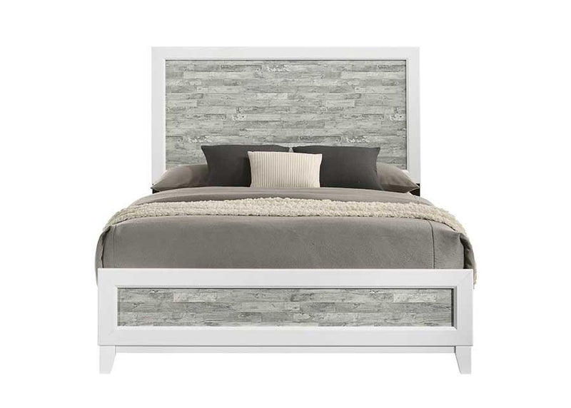 Arctic - Gray & White Panel Full Bed - B369-F-Bed