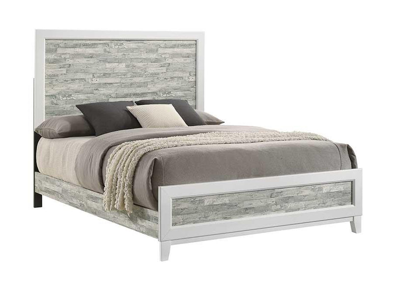 Arctic - Gray & White Panel Twin Bed - B369-T-Bed