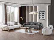 Arden 4-pieces (2 Sofa & 2 Chair) Livingroom in Cream - Brown - 200-ELIF-ARD-A600-3311