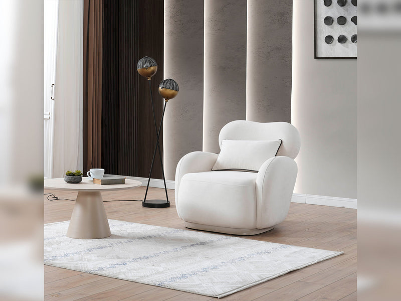 Arden 4-pieces (2 Sofa & 2 Chair) Livingroom in Cream - Brown - 200-ELIF-ARD-A600-3311