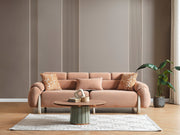 Arden 4-pieces (2 Sofa & 2 Chair) Livingroom in Cream - Brown - 200-ELIF-ARD-A600-3311