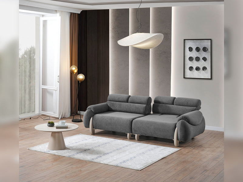 Arden 4-pieces (2 Sofa & 2 Chair) Livingroom in White - Anthracite - 200-ELIF-ARD-A601-3311
