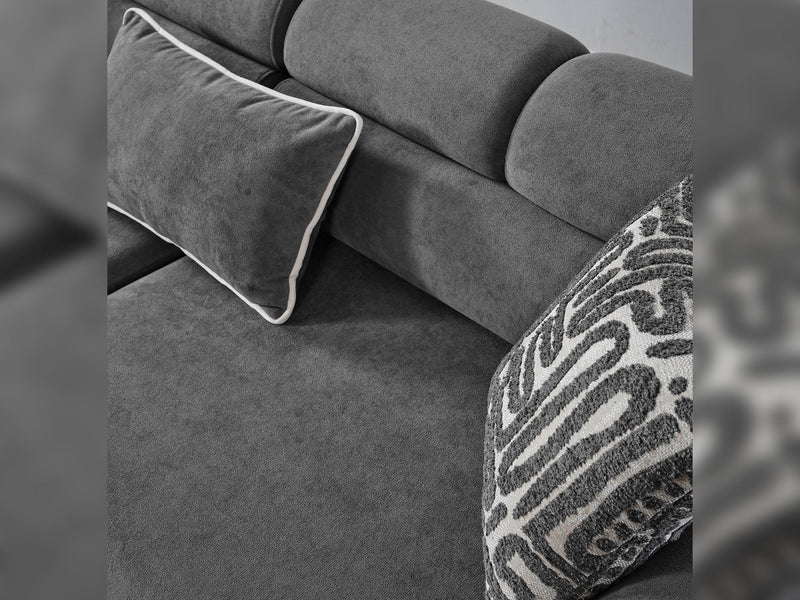 Arden 4-pieces (2 Sofa & 2 Chair) Livingroom in White - Anthracite - 200-ELIF-ARD-A601-3311