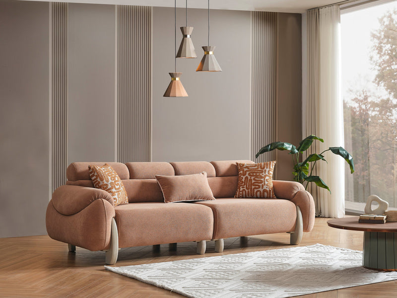 Arden 4-pieces (2 Sofa & 2 Chair) Livingroom in White - Anthracite - 200-ELIF-ARD-A601-3311