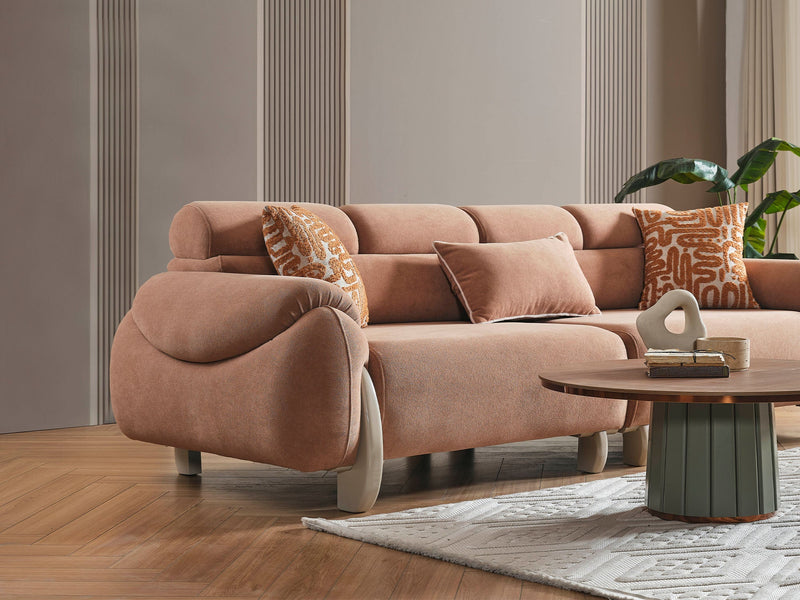Arden 4-pieces (2 Sofa & 2 Chair) Livingroom in White - Anthracite - 200-ELIF-ARD-A601-3311