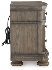 Ardenfield King Upholstered Sleigh Bed with Dresser and 2 Nightstands in Light Brown from Ashley - Luna Furniture