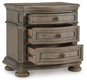 Ardenfield Light Brown California King Sleigh Bed, Chest and Nightstand - B944B6