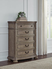 Ardenfield Light Brown California King Sleigh Bed, Chest and Nightstand - B944B6