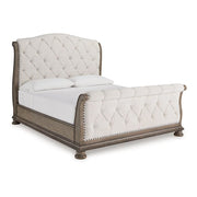 Ardenfield Light Brown Upholstered Sleigh Bedroom Set - Gate FurnitureBedroom Set