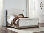 Ardenfield Light Brown Upholstered Sleigh Bedroom Set - Gate FurnitureBedroom Set