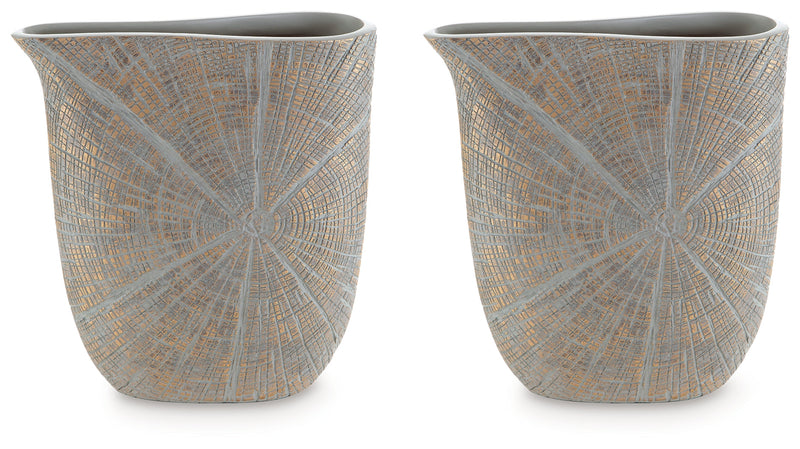 Ardenley Antique Gold Finish Vase (Set of 2) - A2000607