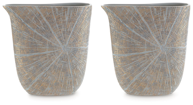 Ardenley Antique Gold Finish Vase (Set of 2) - A2000608