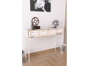Ardeno London Consol Table White Marble in White - 790-ARDENO-WHI